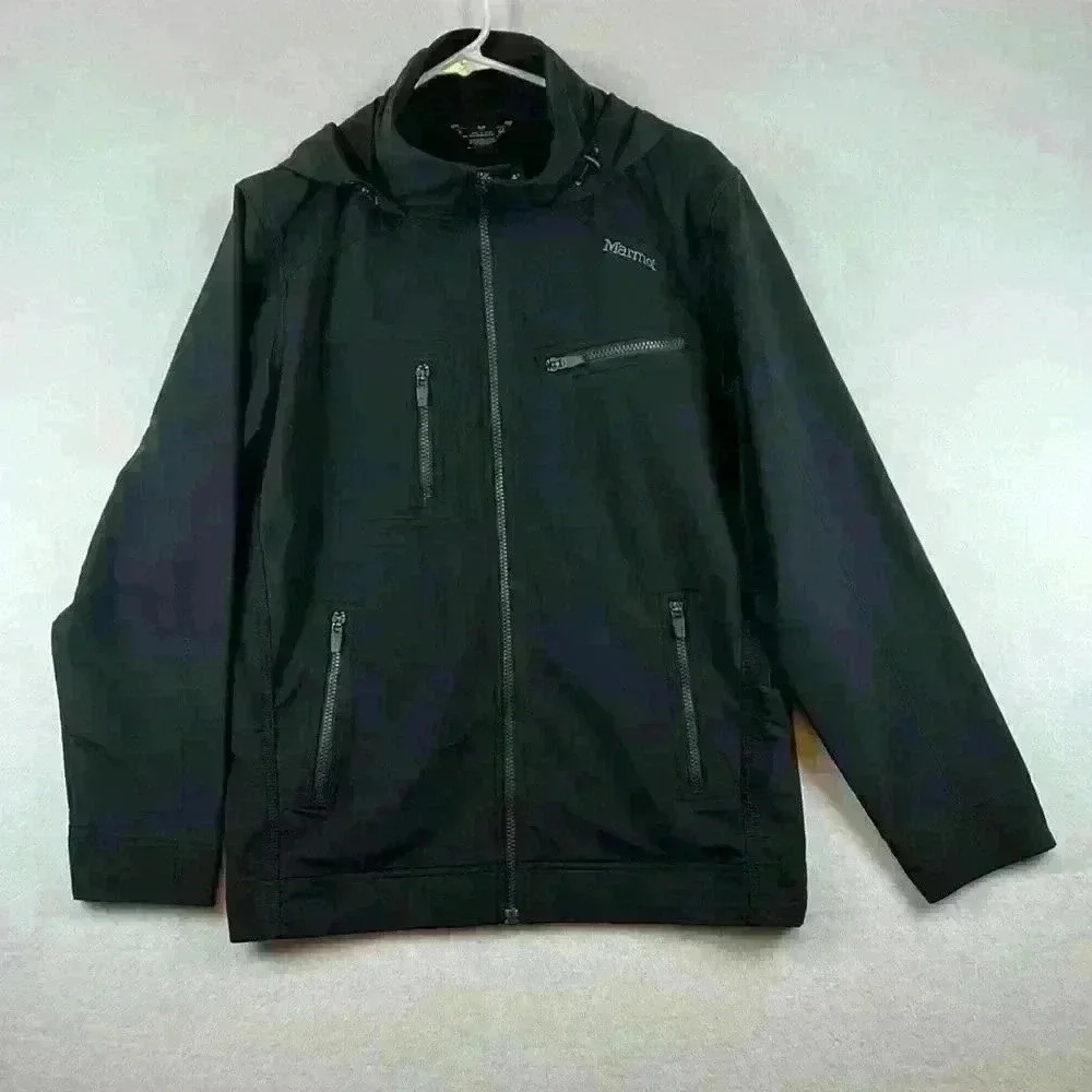 Marmot E Line Jacket Black Men’s Small Hood Pockets
